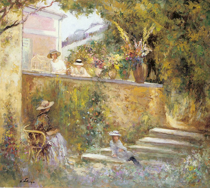 Nono and Marthe in the Garden with Madame Lebasque